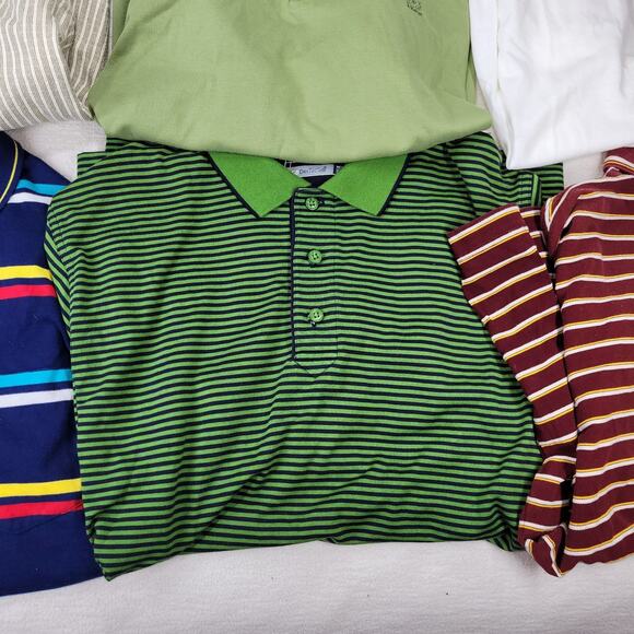 Lot of Polo Shirts Mens Sz Medium Y2k Grunge Izod Cutter Buck Preppy Outer Banks - Picture 5 of 16